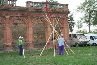 montage du tipi de 3 m